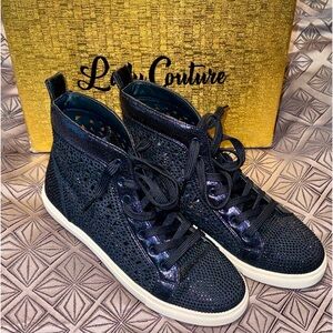 Like New Lady Couture New York Navy High-Top Sneaker Size 42 (10.5-11)